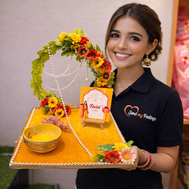 Golden Glow Haldi Platter