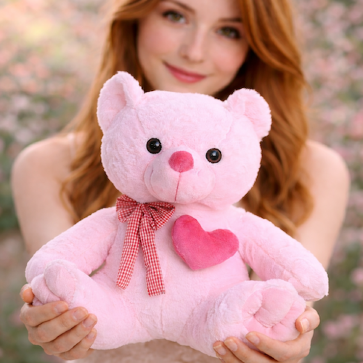 Sweetheart Hug Pink Teddy (2 Ft)