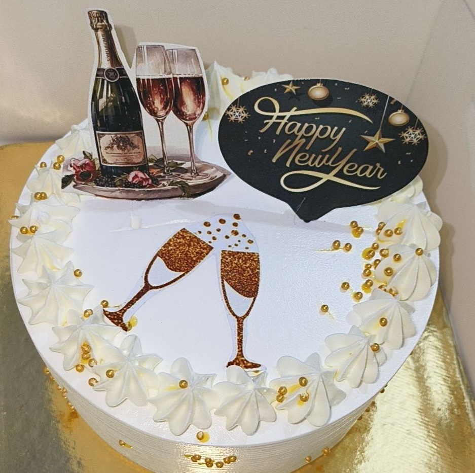 Toast to New Beginnings Cake